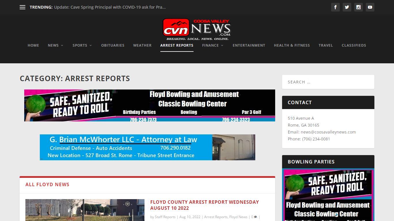 Category: Arrest Reports - Coosa Valley News